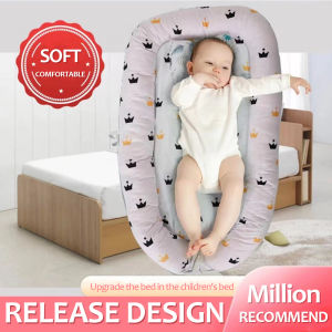 Cartoon Portable Baby Nest Bed Travel Crib Pad Foldable Removable Washable Baby Mattress Mat for 0-12 Months Baby