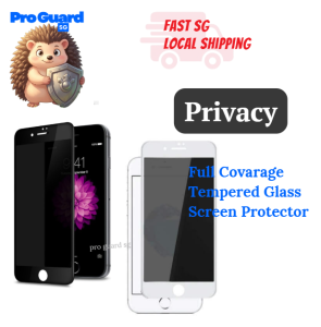 [SG] Privacy Full Coverage Tempered Glass iPhone SE 2022 SE 2020 8 Plus 7 Plus Black White Border (not film type) Screen Protector