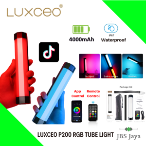 LUXCEO P200 LED Photography Light Handheld RGB Light Tube Stick Video soft Light APP Remote Control