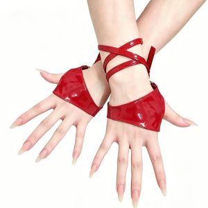 ADAM Da bóng Găng tay da bóng Ngón tay mở Dây buộc cổ tay Găng tay hở ngón Thiết kế không ngón tay Găng tay không ngón Dành cho phụ nữ