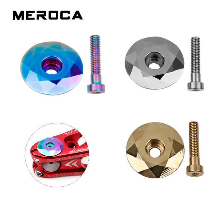 MEROCA Bike Headset Cap For MTB Aluminum Alloy Stem Top Cap Bicycle Top Tube Cover With Bolt