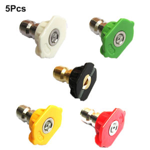 5pcs Nozzle Spray Tinggi 1/4" Quick Release Spray Nozzle Quick Connect Jet Spray Car Pressure Washer Accessory