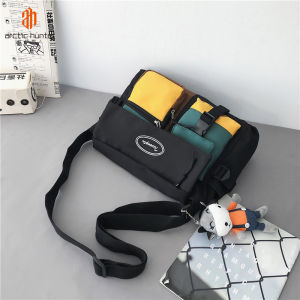 ARCTIC HUNTER กระเป๋าผู้ชาย กระเป๋าสะพาย ผช กระเป๋าสะพายข้างผู้ชาย กระเป๋าสะพาย ผู้ชาย ของผู้ชาย กระเป๋าสะพายไหล่ กระเป๋าผ้าใบแนวสตรีทญี่ปุ่นความจุมากใช้งานได้จริง แมทช์ง่าย