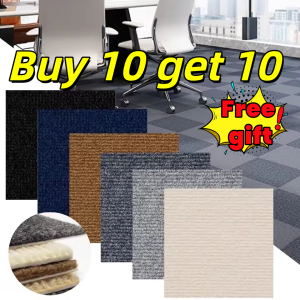 【Buy 10 get 10 】Carpet Floor Self-Adhesive Non-slip Carpet Sticker 30x30cm Square for Home Living Room Decor