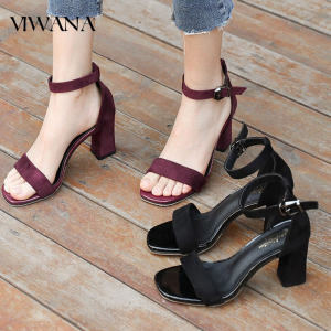 VIWANA Wedge Sandals For Women Korean Style Leather High Heels Ladies 2021 Outdoor Open Toe Beach Sandals Casual Women Shoes