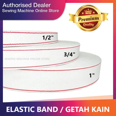 🔥READY STOCK🔥 Red Line Elastic Tape / Getah Pinggang Kain / Kain Getah / Getah Seluar /(1/2 / 3/4/ 1 / 1roll)