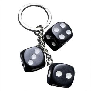 Smiling Face 8 Billiard Ball Charm Keychains Cute Pendant Car Keyring Backpack Decoration Fashion Bag Charm
