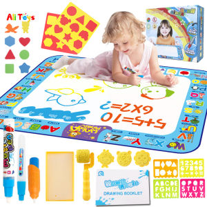 100x100 เซนติเมตรเมจิกน้ำวาดจ้า D oodle จ้าและ 4 วาดปากกาและ 1 แสตมป์ชุดจิตรกรรมคณะกรรมการการเรียนรู้การศึกษาของเล่นสำหรับเด็ก