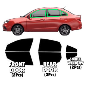 Proton Sagalama / Saga2 / Iswara 4 Door Magic Tinted 80% Gelap Siap Potong Tint Cermin Kereta Removable Reusable PRECUT Iswara Tinted Saga Lama Tinted Sunshade Saga2
