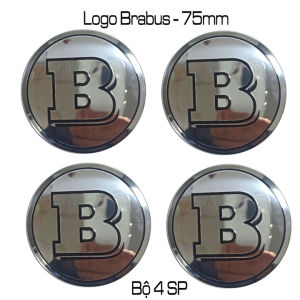 Logo brabus chụp mâm xe (chụp Lazâng) xe brabus đường kính 75mm Màu Crom phù hợp mẫu xe brabus khác nhau logobrabus75