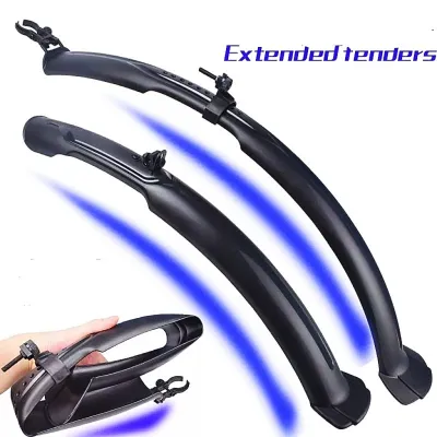 Bicycle Mud Guard Mountain Bike Mud Guard Cycle Road bike Extended Fender For 26 27.5 Inches Bike Long Fender
