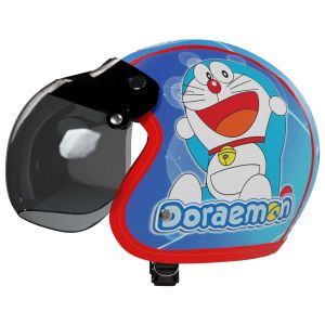 Helm Anak Bogo Retro Printing Usia 2 3 4 5 6 Tahun Laki Laki Perempuan Karakter Doraemon Lucu