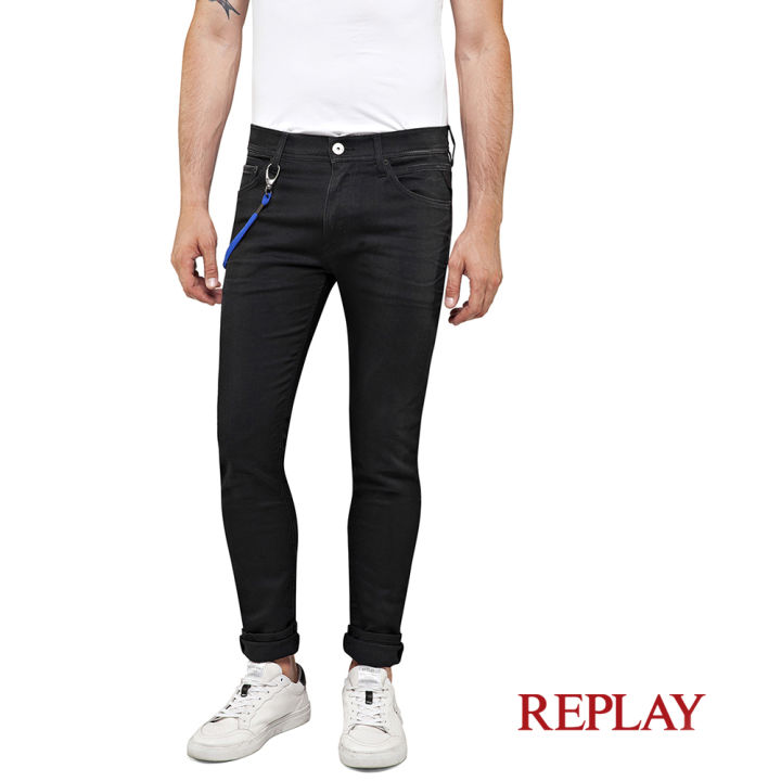 REPLAY JEANS Men Skinny Relaxed Fit Titanium Max Jeans