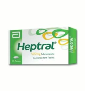 ยาแท็บเล็ต Abbott Heptral 500mg (อะเดเมโทนีน) 20 เม็ด