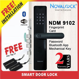 Novalock NDM 9102 Smart Bluetooth Digital Door Lock Free x2 Key tag