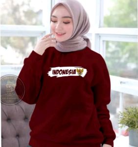Bisa COD Kaos Cowok Cewek Indonesia Sweater Hut RI Baju 17 Agustus Sweter Dirgahayu Kemerdekaan