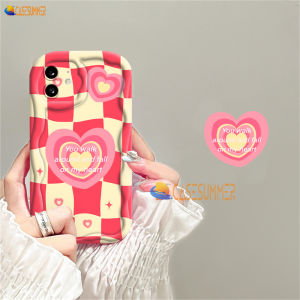 ID (Lokal Ready) Casing hp Xiaomi Poco X5 5G Poco C40 Poco M3 Pro Poco X3 NFC M3 X3 GT M5S Checkerboard Love Heart Wavy Curved Edge Lattice Case