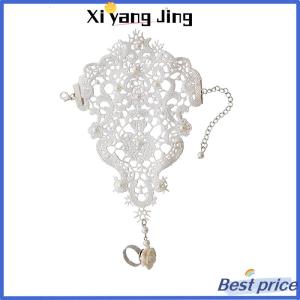 XYJ Flash Sale Home 1PC phụ nữ Goth tăng hạt hoa ren nô lệ găng tay có thể điều chỉnh vòng Vòng đeo tay dài