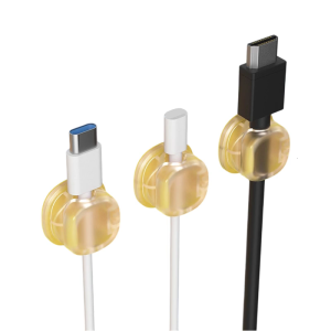 3Pcs Strong Adhesive Cord Organizers Clear Color Cable Management Clips for Phone USB Cords Holders