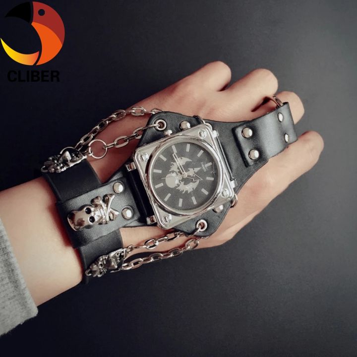 Leather 50mm Dial Watches Bostanten Men Blue Metal Dial Quartz