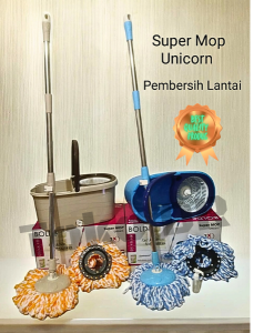 Super Mop / Alat Pembersih Lantai. Berikut Kain Microfiber 2pcs / Bolde / Stainless