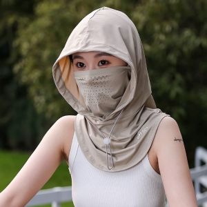Full Face Cover Sun Hat with Neck Gaiter Breathable UV Protection for Driving Motorcycle