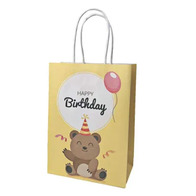 Colorful Reusable Birthday Party Gift Bag for Kids Adults - Assorted Designs Eco-Friendly Stationery