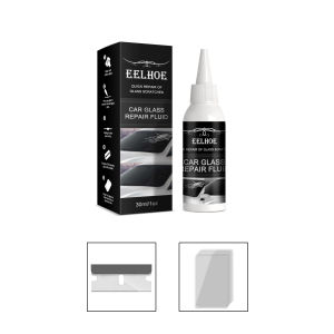 Eelhoe Car Glass Repair Fluid Car Window Cracked Glass Repair Tool Auto Glass Scratch Repair Kit Windscreen Scratch Cracked Repair Blade Resin Car Accessories