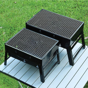 Portable Foldable Charcoal Barbecue Grill Stove Picnic/Pemanggang Arang BBQ (BLACK)