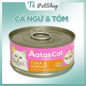Pate Aatas Cat 80g Grain Free hấp dẫn cả mèo kén ăn bổ sung nước mượt lông không chất bảo quản