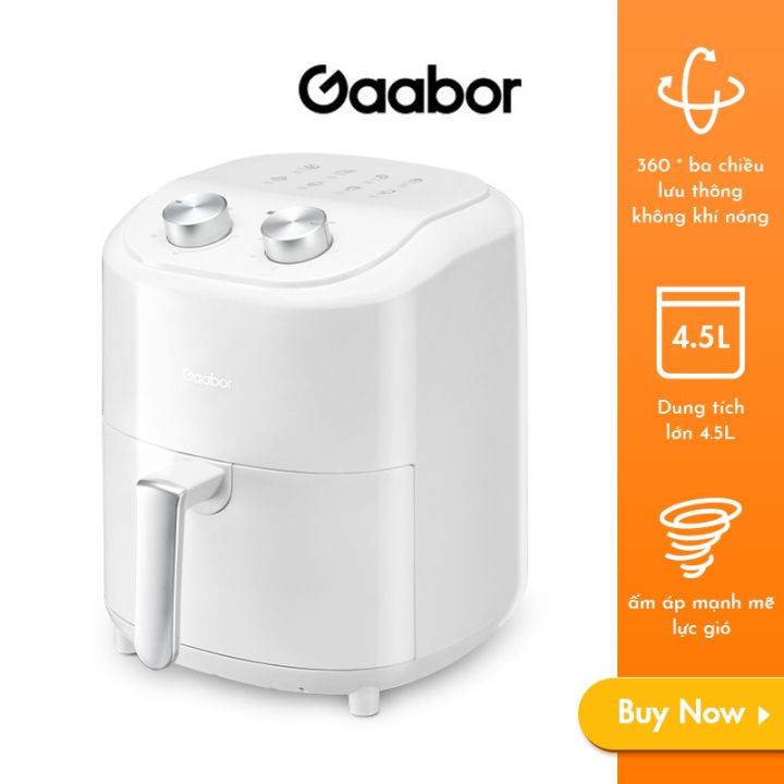 [Hàng quà tặng] Nồi chiên không dầu gia đình GAABOR GA-M4A01 dung tích 4,5L -1200w, nồi nhỏ gọn, chất liệu thép không gỉ