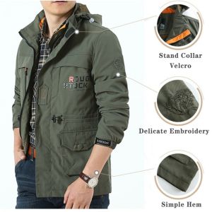 Mammut Autumn and Winter Mens Long Slim Leisure Outdoor Quick-drying New Multi-pocket Warm Jacket Men