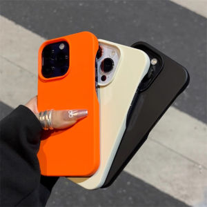 Luxury Half-Pack Matte Case for IPhone 15 14 13 12 Mini 11 Pro XS Max X XR SE 7 8 Plus Solid Color Soft Back Cover Shell