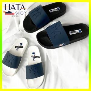 Dép nam quai ngang MLB in nổi chữ NY cực chất HOT 2023