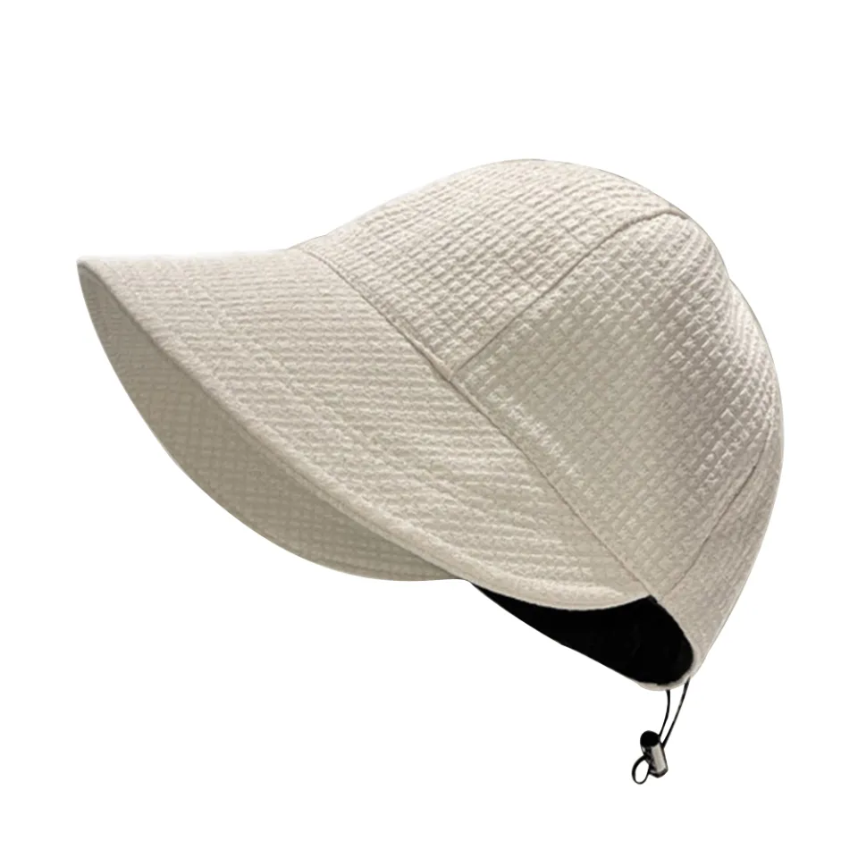 Summer Foldable Wide Brim Hat Sun Protection Women Adjustable Portable  Outdoor Beach Bucket Hat Visors Fisherman Cap Panama Caps