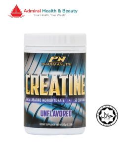 Pharmanutri Pure Creatine Monohydrate 250g | 50 Servings | Unflavored | Muscle Growth and Strength