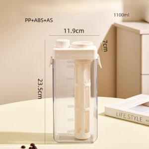 1.1L Large Capacity Cold Brew Coffee Pitcher BPA Safe Heat Resistant Wide Mouth Jug with Pour Spout