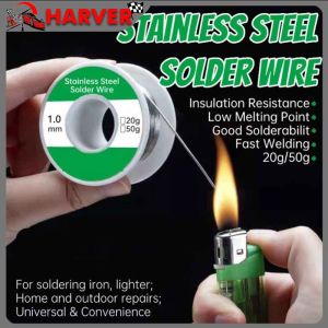 Stainless Steel Welding Solder Wire - Lead Welding for Copper/Iron/NiZn Batteries 1mm Flux Core