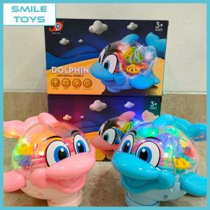 Smile - Mainan Anak Ikan Lumba Lumba Gear Dolphin Universal Wheels Bisa Berjalan Ada Musik Dan Lampu