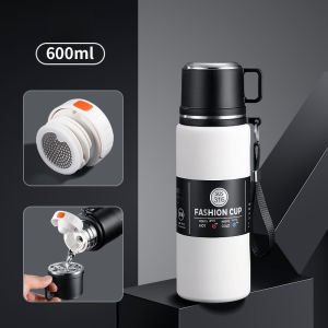 Insulated Food Jar Large Capacity Thermos 48 Hour Heat Retention Double Lid Stainless Steel Lunch Container