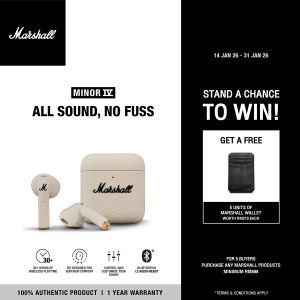[OFFICIAL] MARSHALL MINOR IV WIRELESS BLUETOOTH EARBUDS CREAM- Earphone [1 Year Warranty + Free Shipping]