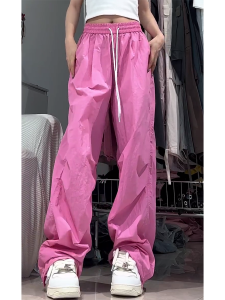NCE y2k Sports quick drying cargo pants for women Summer slim casual outfit paired with street dance wide leg trousers