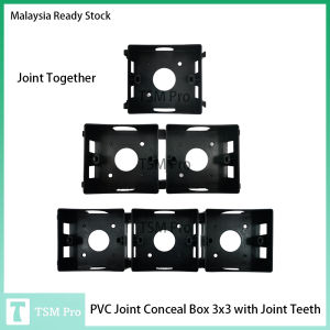 PVC Joint Conceal Box 3x3 with Joint Teeth/Conceal Type/Black Single Switch Base