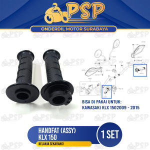 Handfat Assy KLX 150 -Hanfat Handlegrip Handgrip Karet Pipa Gas Kawasaki Trail KLX 150