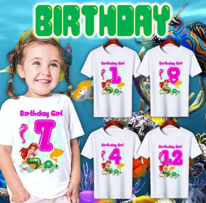 Mermaid hot sale birthday shirts