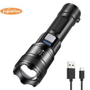 XHP50 High Power Flashlight 1200mAh Powerful LED Flashlight Mobile Power Bank Super Bright Flashlight for Camping Hiking