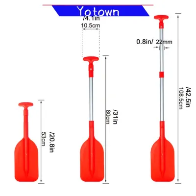 Yotown CFTGIW Mái chèo thuyền kayak bằng kính thiên văn Mái chèo chèo thuyền mái chèo bằng nhựa Hợp kim nhôm Mái chèo thuyền 53-108 5cm Được sử dụng theo chiều dài nên phù hợp cho phù hợp và trò chơi Thuyền kayak bằng kính thiên văn