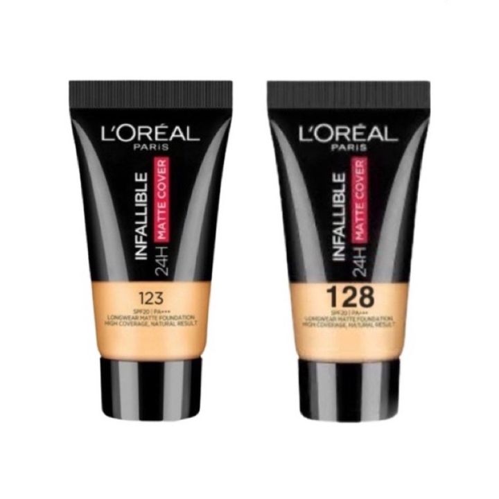 Loreal Paris Infallible 24h Matte Cover Liquid Foundation Mini 128 123 5ml Lazada 9869