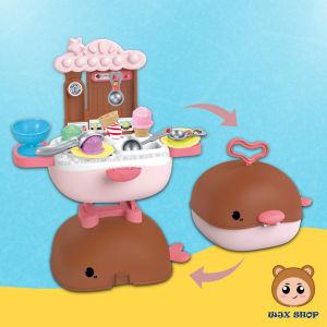 【3IN1】 WJX Whale Kitchen Cooking Food Dessert Ice Cream Suitcase Bag Backpack Desk Stall Table Children Pretend Play Toy | Mainan Budak