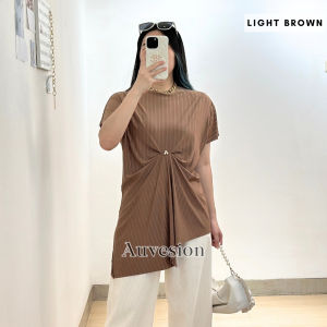 6127 Frisca Pearl Plisket Top Blouse Atasan Wanita